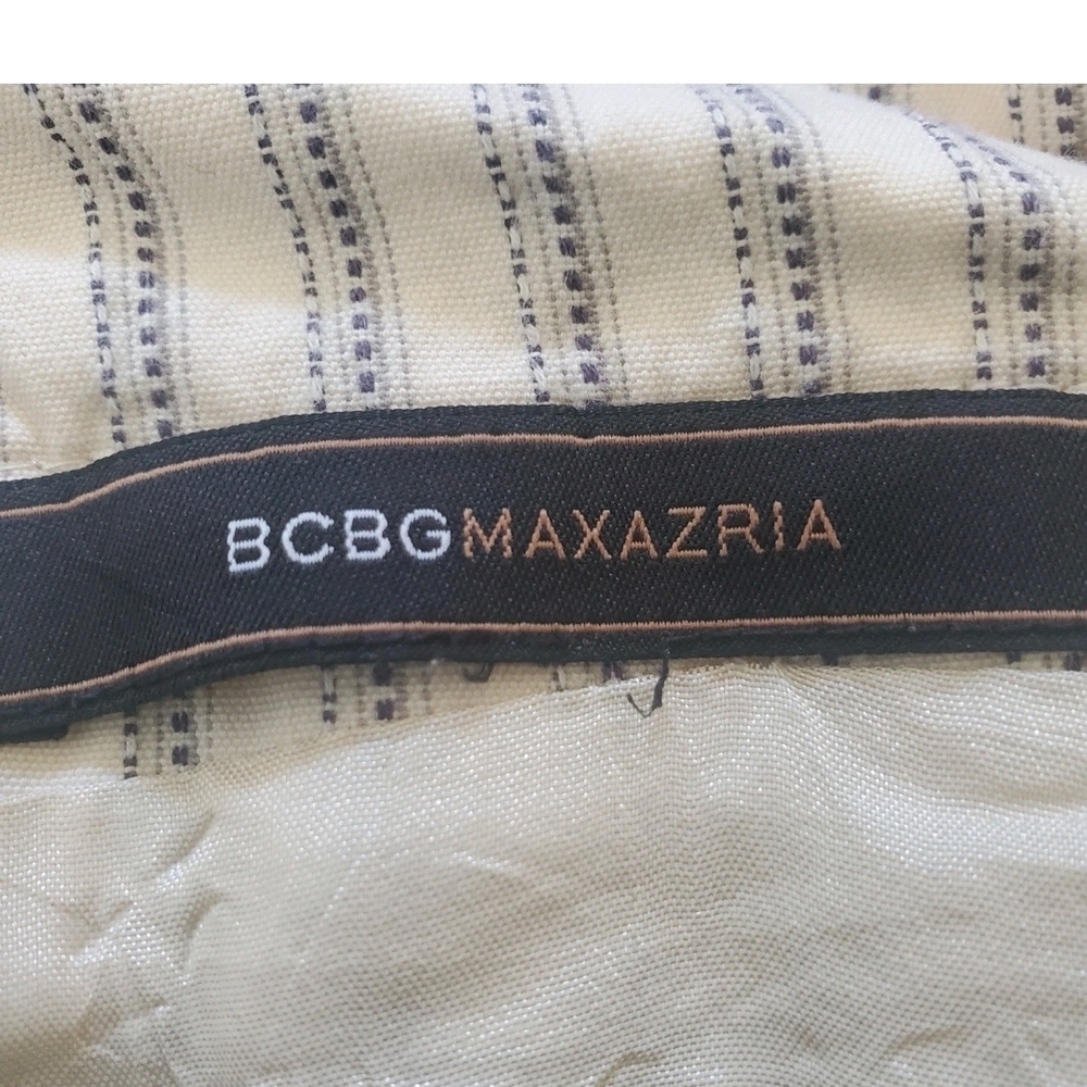 BCBGMaxAzria Women's Striped Paperbag Waist Mini Skirt - Picture 3 of 6